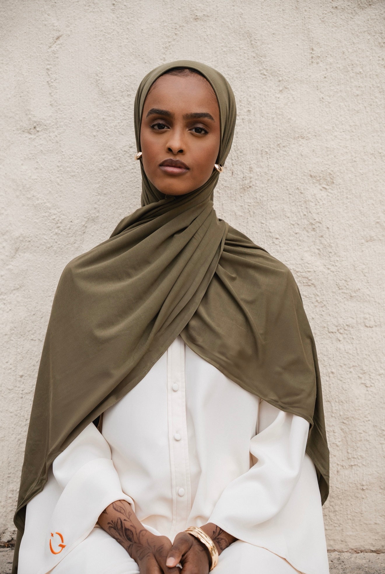 Breathable Jersey Scarf Olive