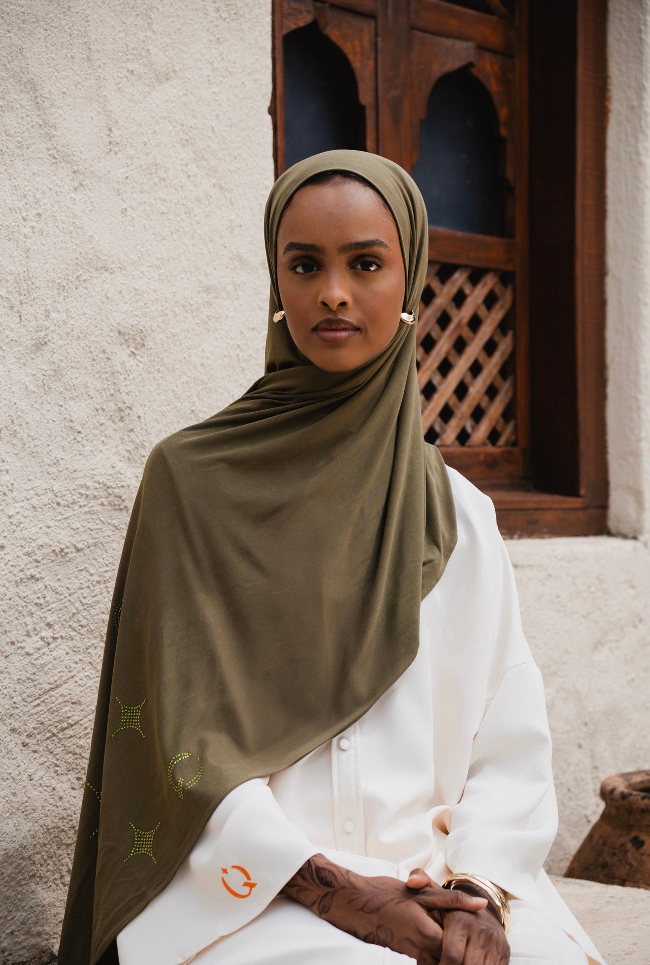 Breathable Jersey Scarf Olive