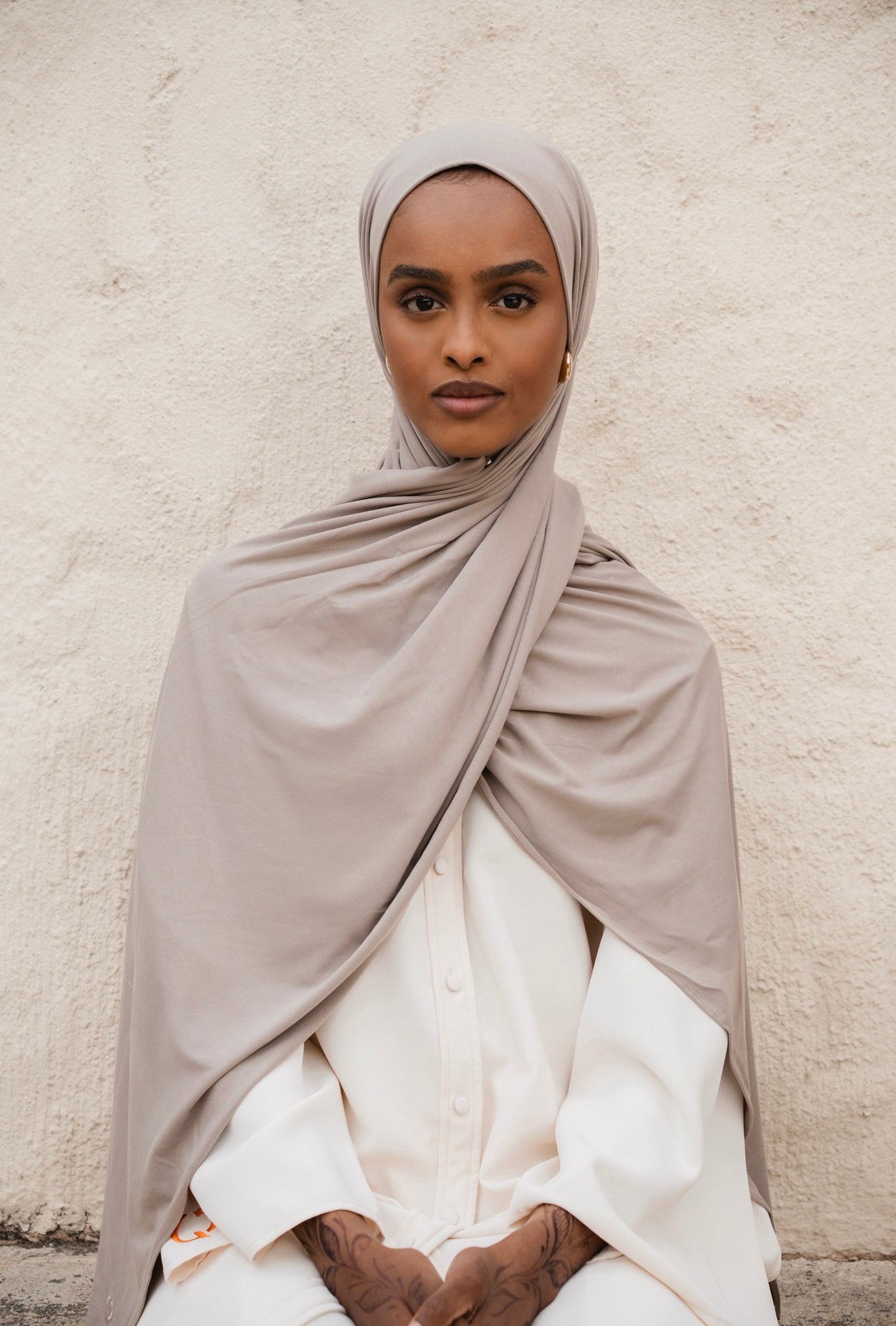 Breathable Jersey Scarf Bone