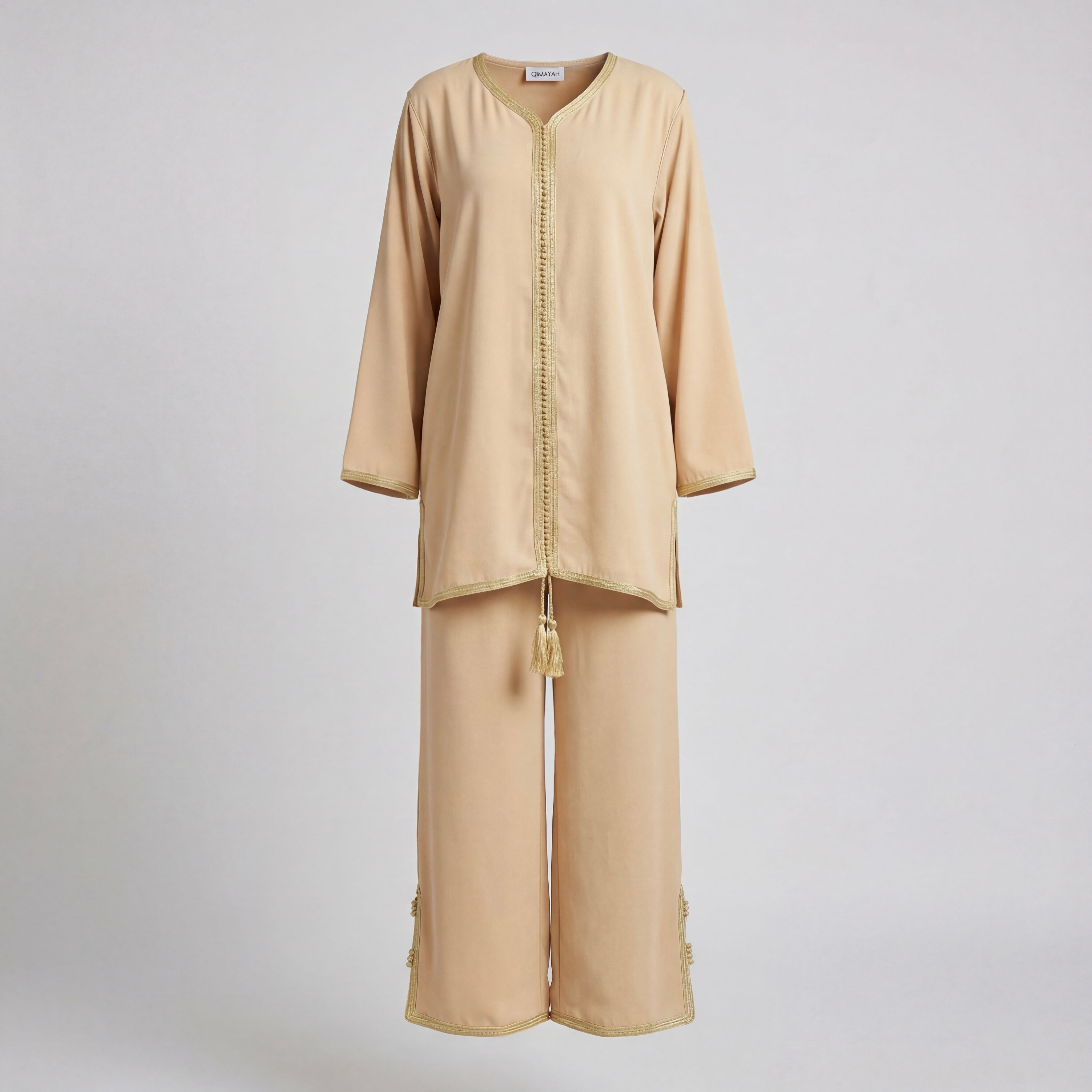 SAND BEIGE KAFTAN TWINSET